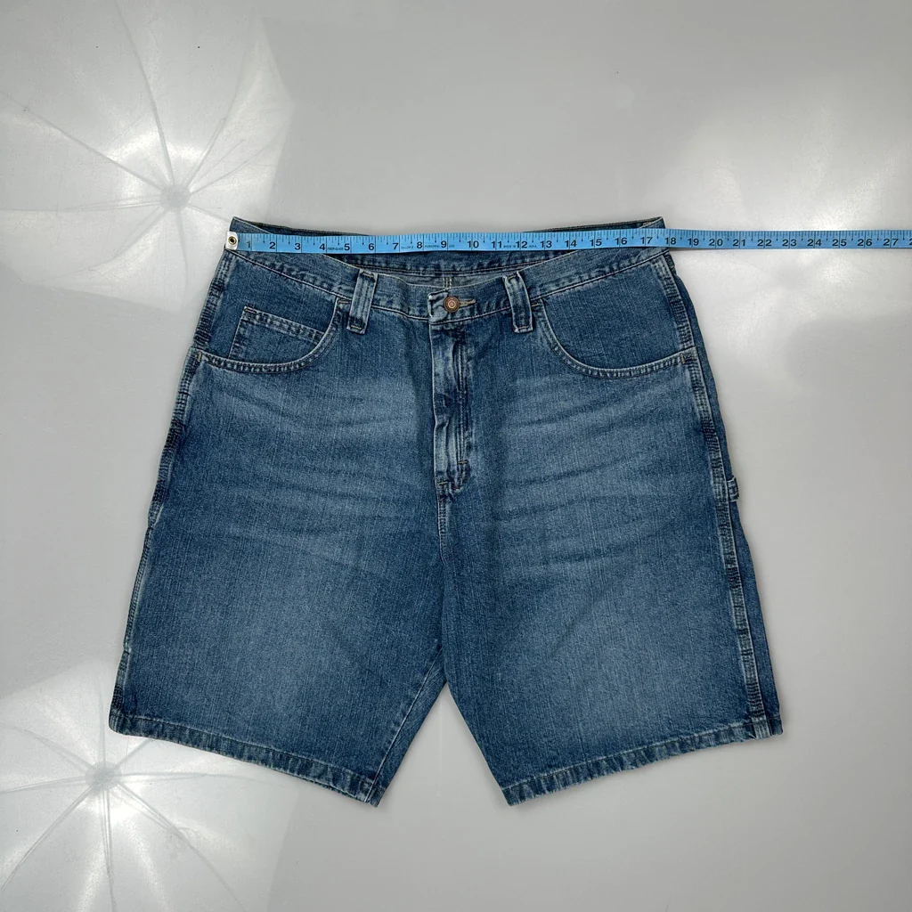 Wrangler Carpenter Shorts - 38W 9L Blue Cotton - Image 3