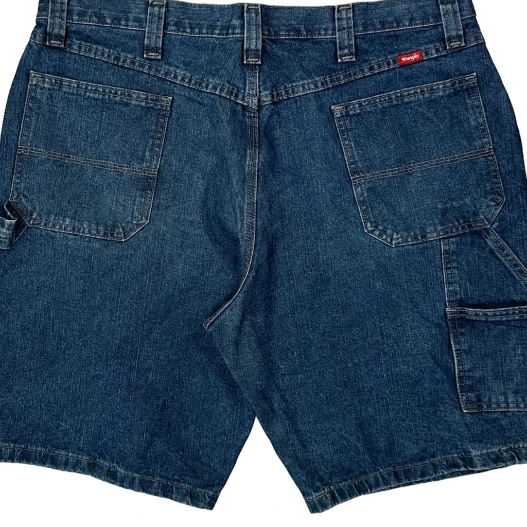 Wrangler Carpenter Shorts - 38W 10L Blue Cotton - Image 8