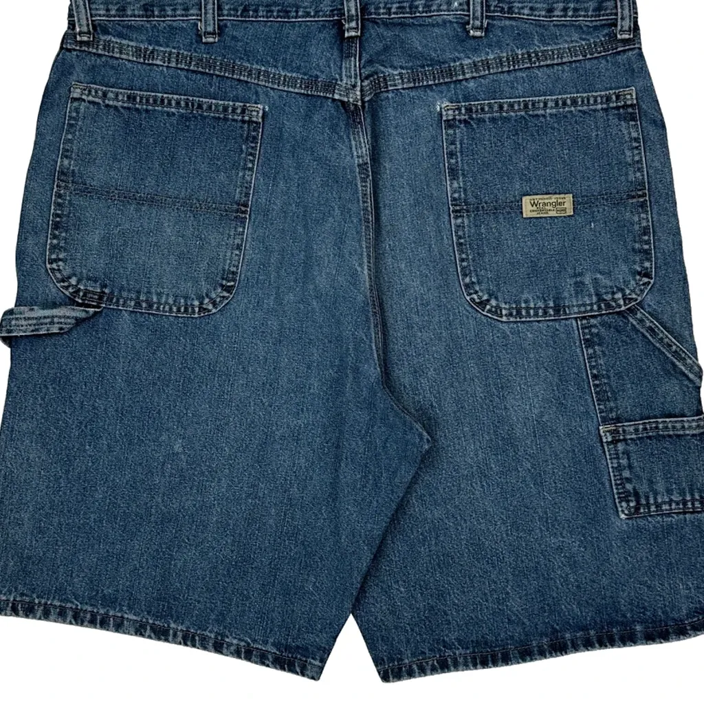 Wrangler Carpenter Shorts - 38W 10L Blue Cotton - Image 7