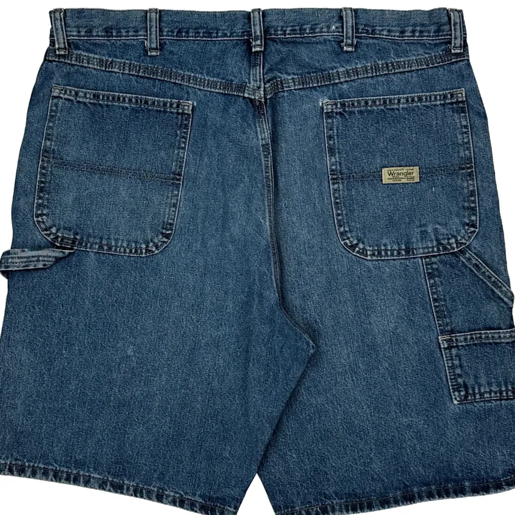 Wrangler Carpenter Shorts - 38W 10L Blue Cotton - Image 8