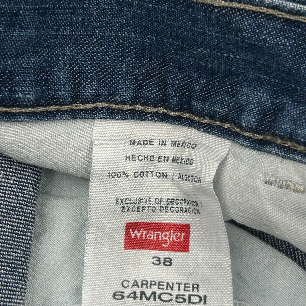 Wrangler Carpenter Shorts - 38W 10L Blue Cotton - Image 6
