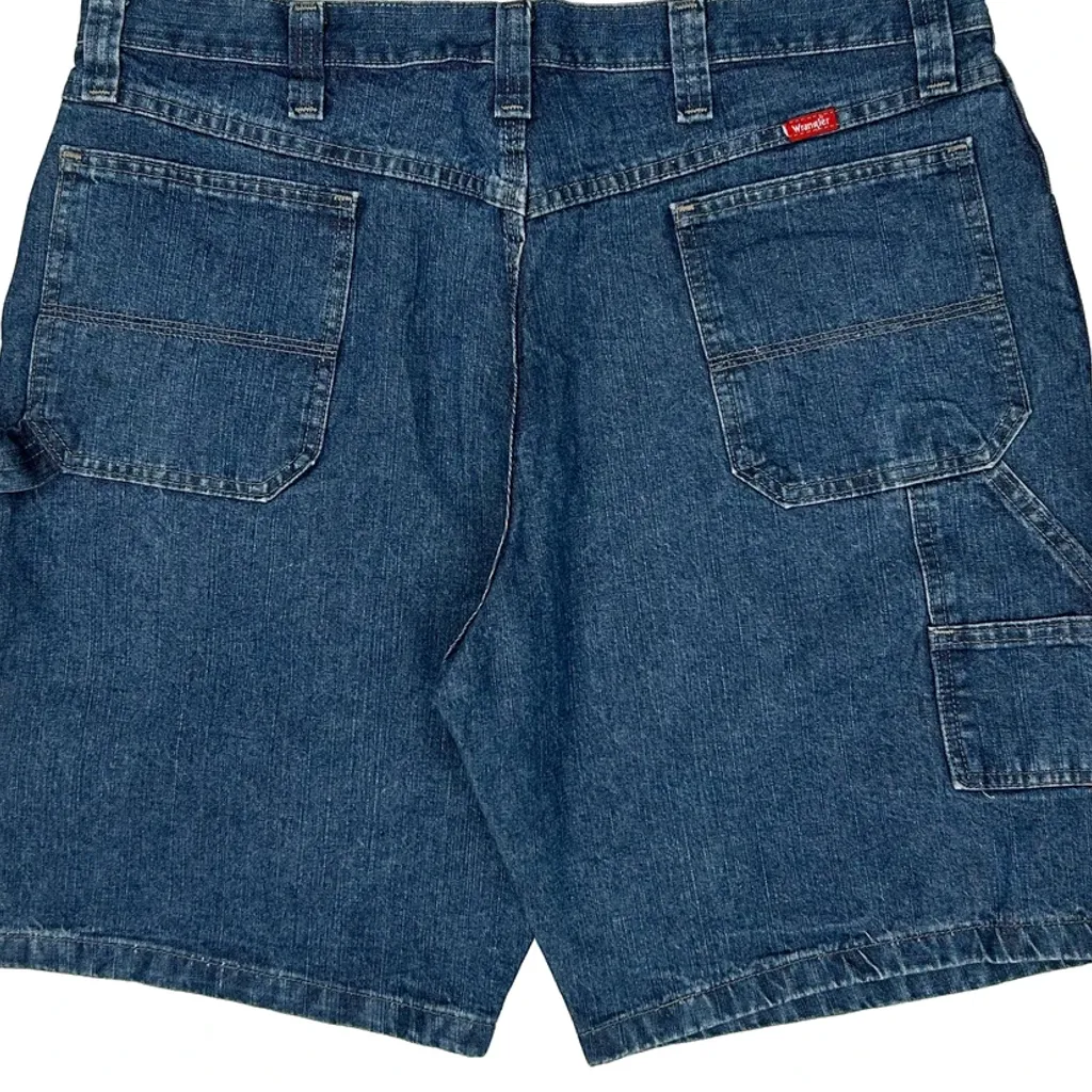 Wrangler Carpenter Shorts - 38W 10L Blue Cotton - Image 8