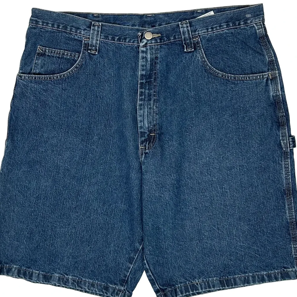 Wrangler Carpenter Shorts - 38W 10L Blue Cotton - Image 10