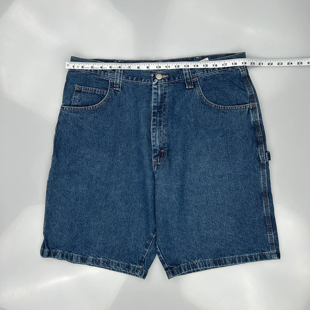Wrangler Carpenter Shorts - 38W 10L Blue Cotton - Image 3