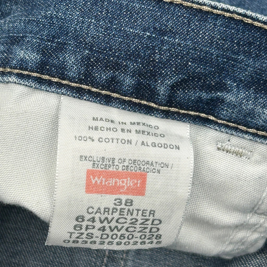 Wrangler Carpenter Shorts - 38W 10L Blue Cotton - Image 6