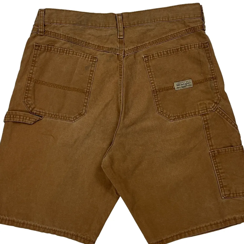 Wrangler Carpenter Shorts - 31W 10L Brown Cotton - Image 8