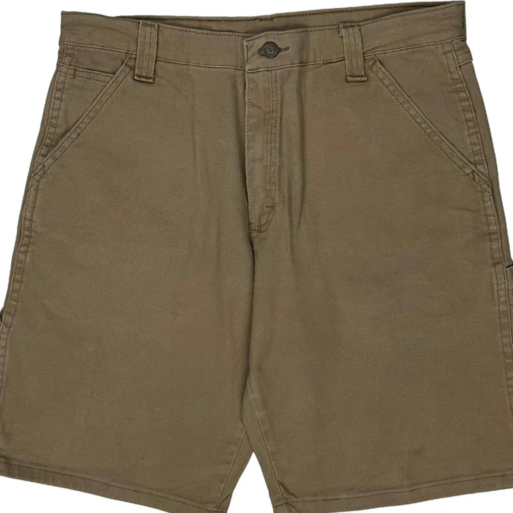 Wrangler Carpenter Shorts - 32W 9L Brown Cotton - Image 10