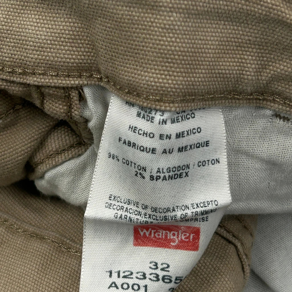Wrangler Carpenter Shorts - 32W 9L Brown Cotton - Image 6