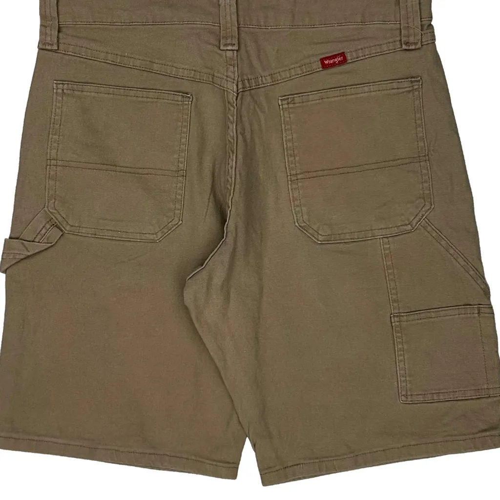 Wrangler Carpenter Shorts - 32W 9L Brown Cotton - Image 8
