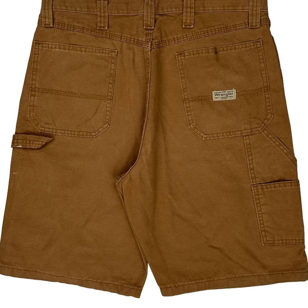 Wrangler Carpenter Shorts - 34W 10L Brown Cotton - Image 8