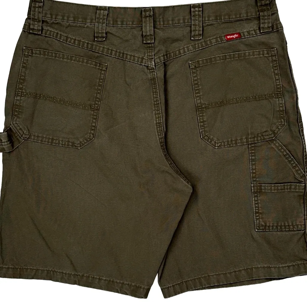 Wrangler Carpenter Shorts - 36W 9L Brown Cotton - Image 8