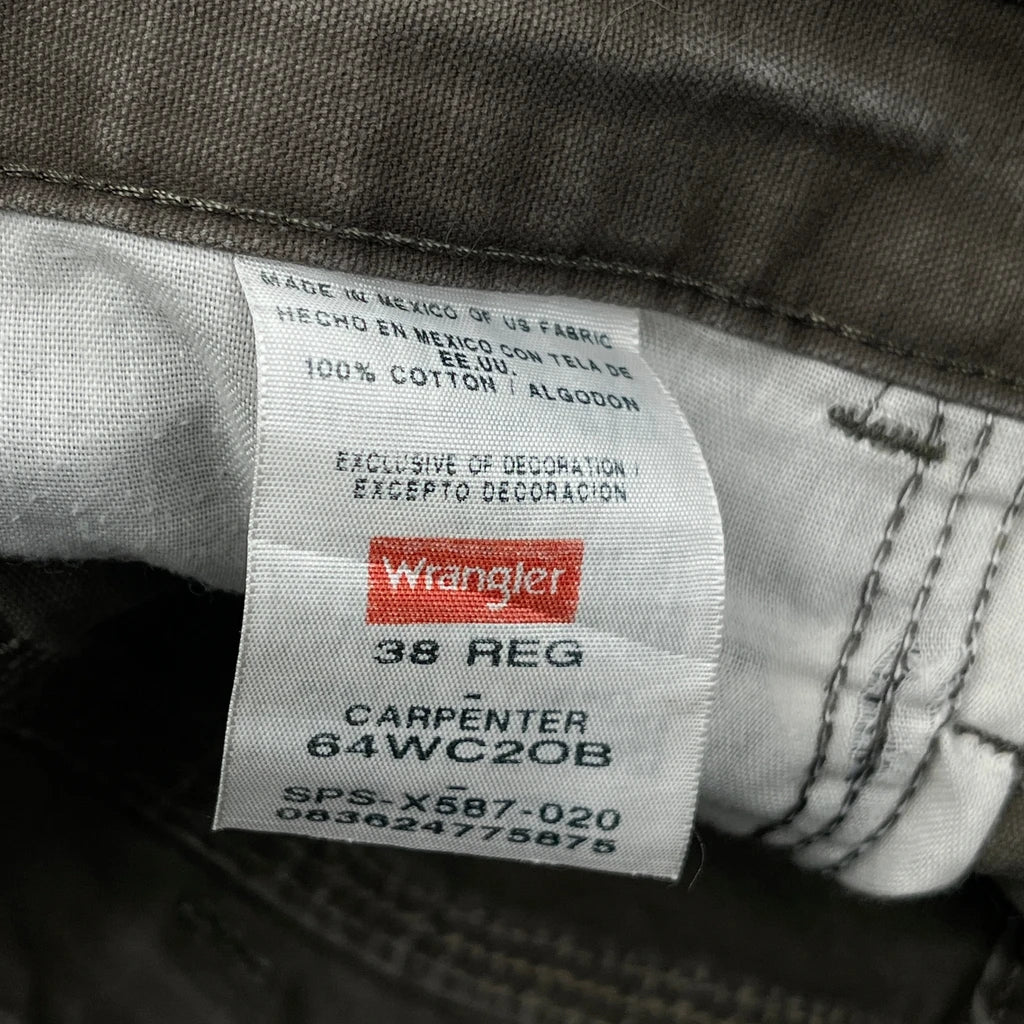 Wrangler Carpenter Shorts - 38W 10L Brown Cotton - Image 6