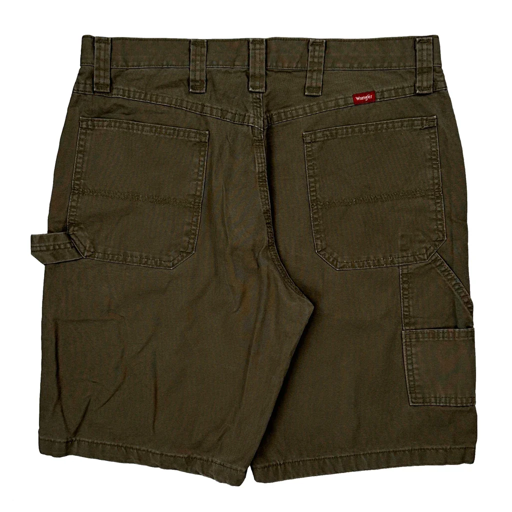 Wrangler Carpenter Shorts - 33W 10L Green Cotton