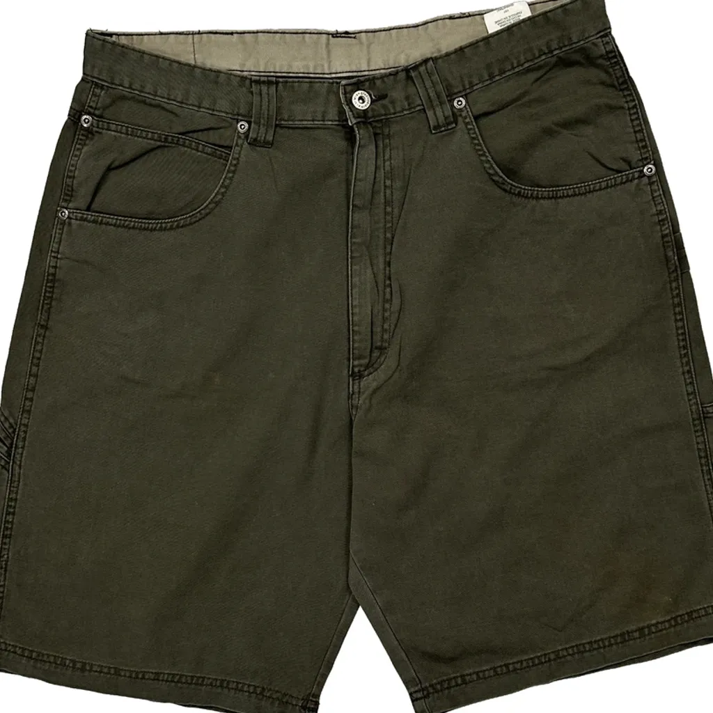 Wrangler Carpenter Shorts - 34W 10L Green Cotton - Image 9