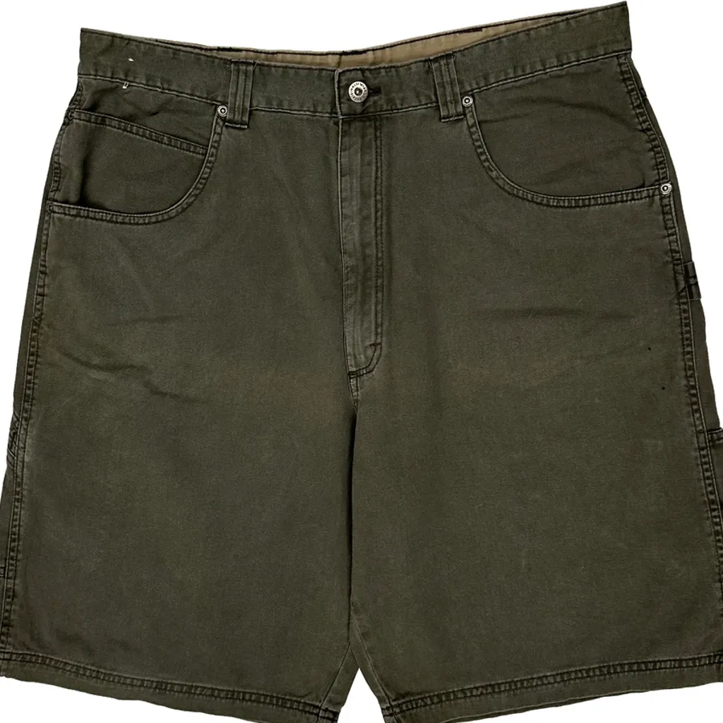 Wrangler Cargo Carpenter Shorts - 38W 10L Green Cotton - Image 10