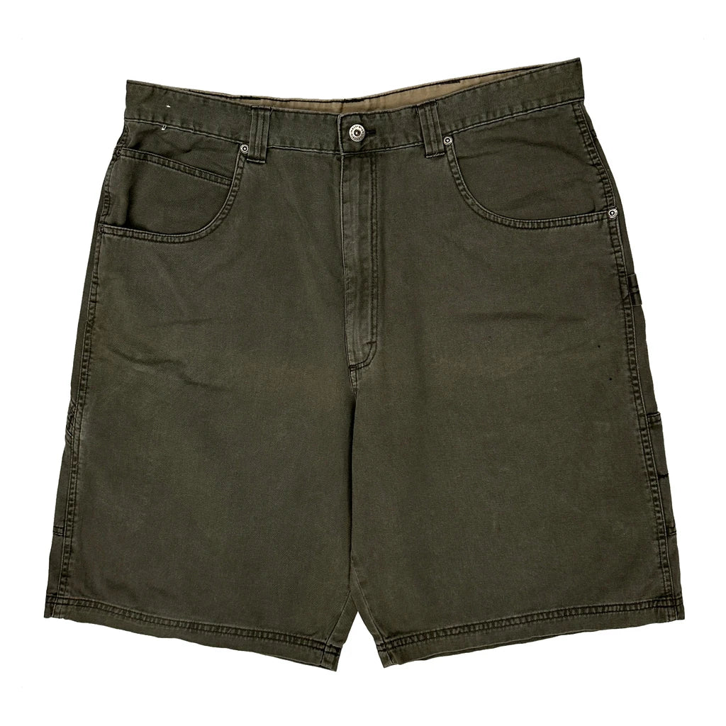 Wrangler Cargo Carpenter Shorts - 38W 10L Green Cotton - Image 2