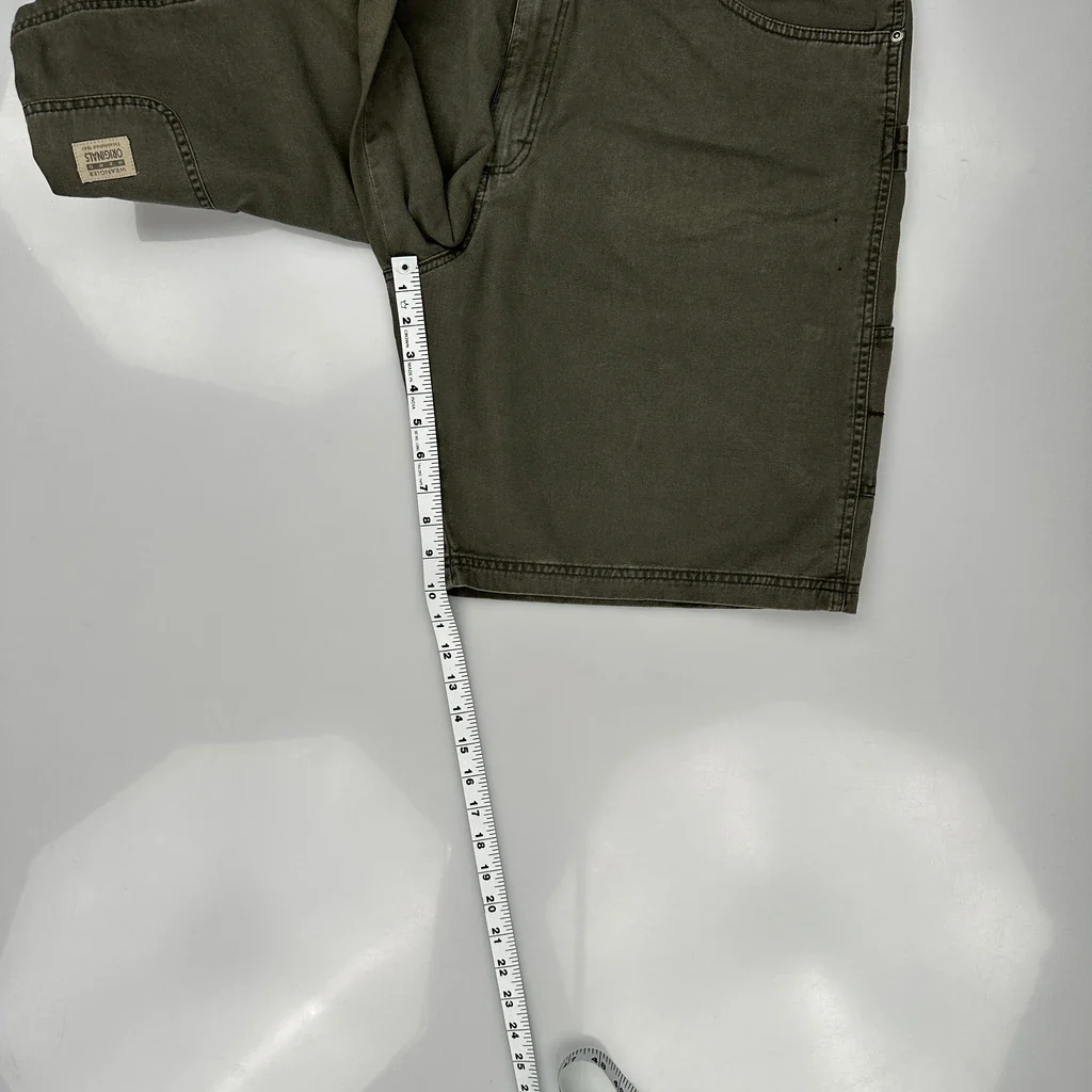 Wrangler Cargo Carpenter Shorts - 38W 10L Green Cotton - Image 5