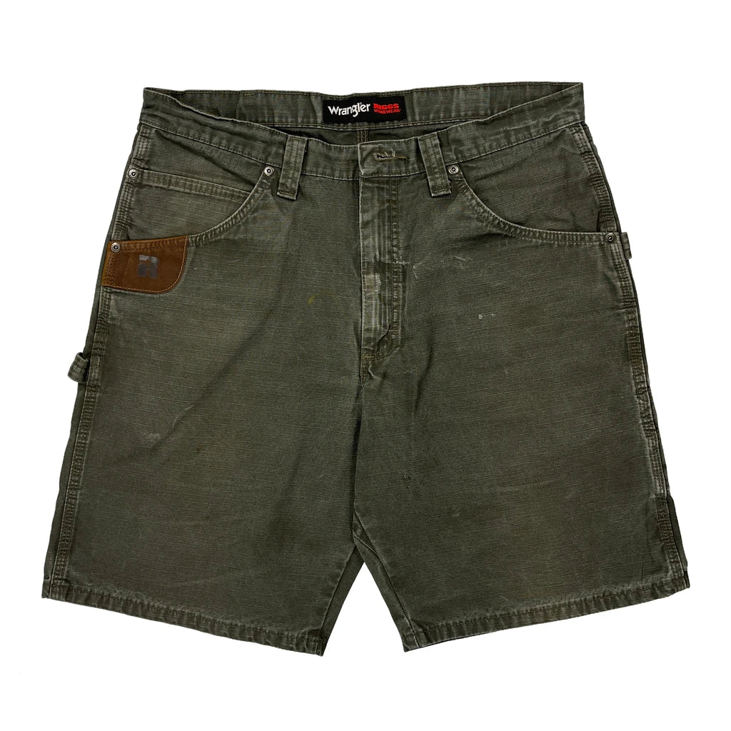 Wrangler Carpenter Shorts - 34W 10L Grey Cotton - Image 2