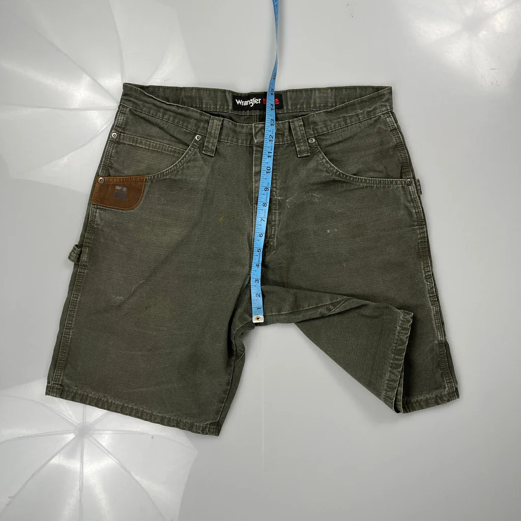Wrangler Carpenter Shorts - 34W 10L Grey Cotton - Image 4