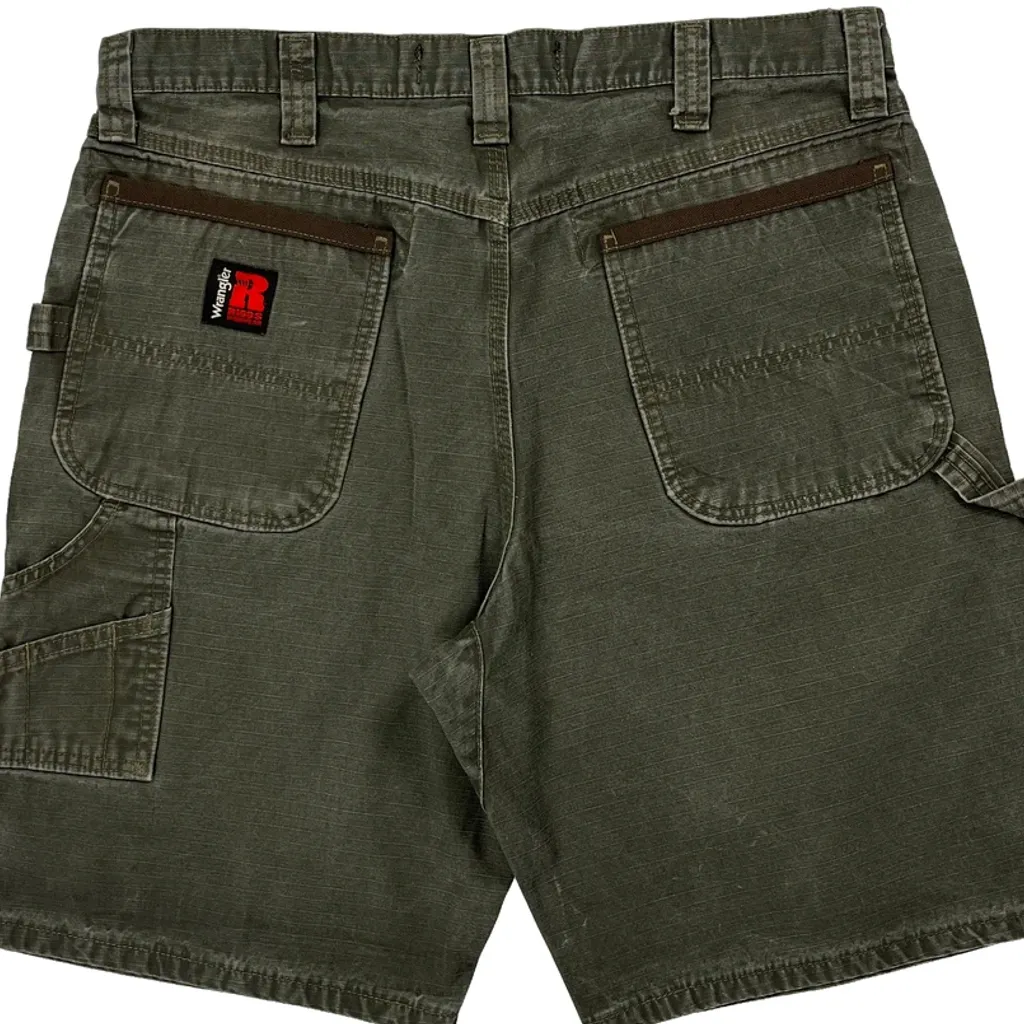 Wrangler Carpenter Shorts - 34W 10L Grey Cotton - Image 7