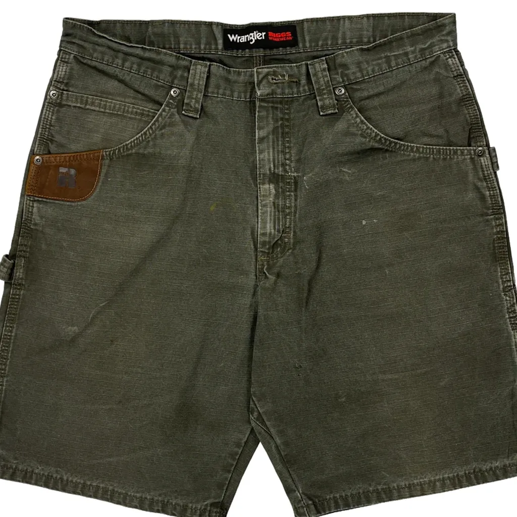 Wrangler Carpenter Shorts - 34W 10L Grey Cotton - Image 9