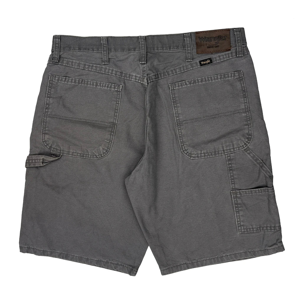 Wrangler Carpenter Shorts - 35W 10L Grey Cotton