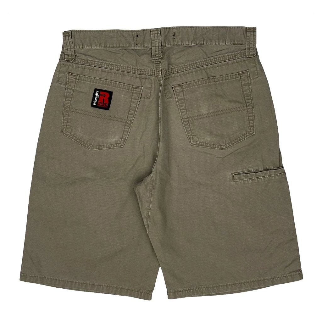 Wrangler Carpenter Shorts - 30W 11L Khaki Cotton