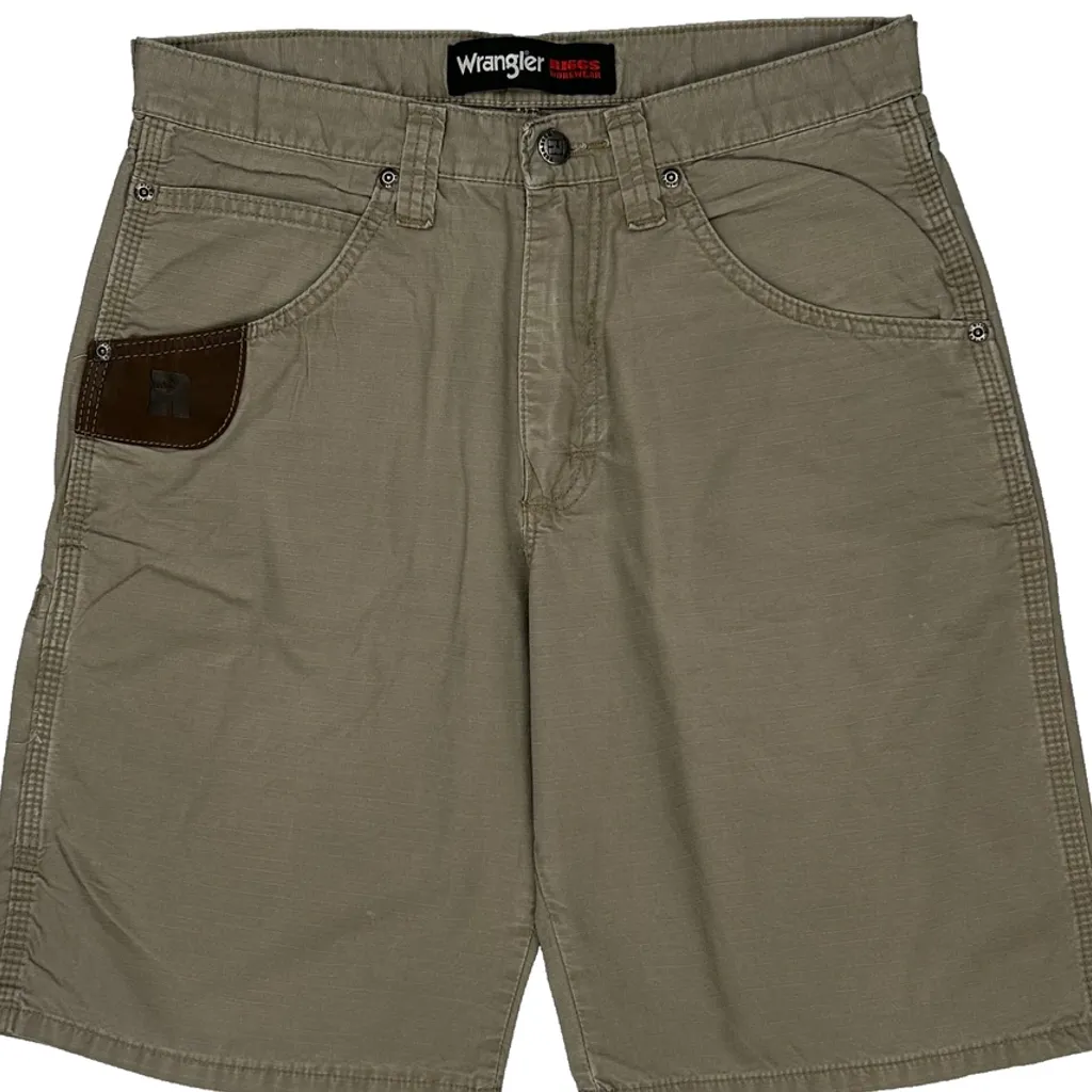Wrangler Carpenter Shorts - 30W 11L Khaki Cotton - Image 10