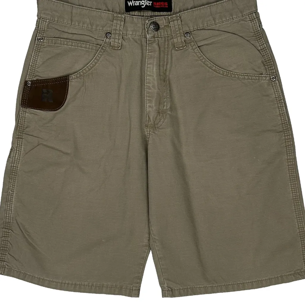 Wrangler Carpenter Shorts - 30W 11L Khaki Cotton - Image 11