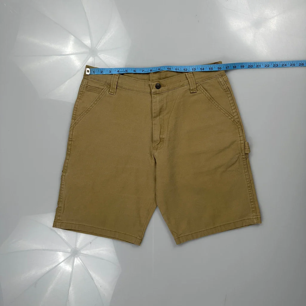 Wrangler Carpenter Shorts - 33W 9L Khaki Cotton - Image 3