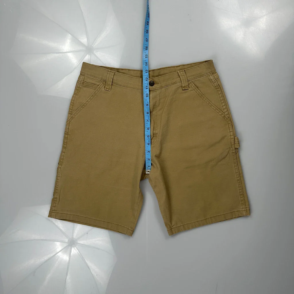 Wrangler Carpenter Shorts - 33W 9L Khaki Cotton - Image 4