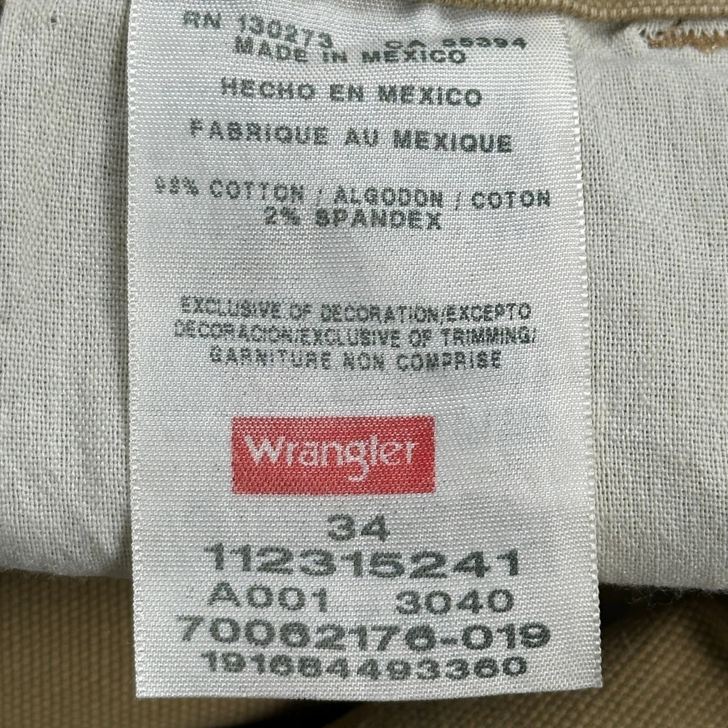 Wrangler Carpenter Shorts - 33W 9L Khaki Cotton - Image 6
