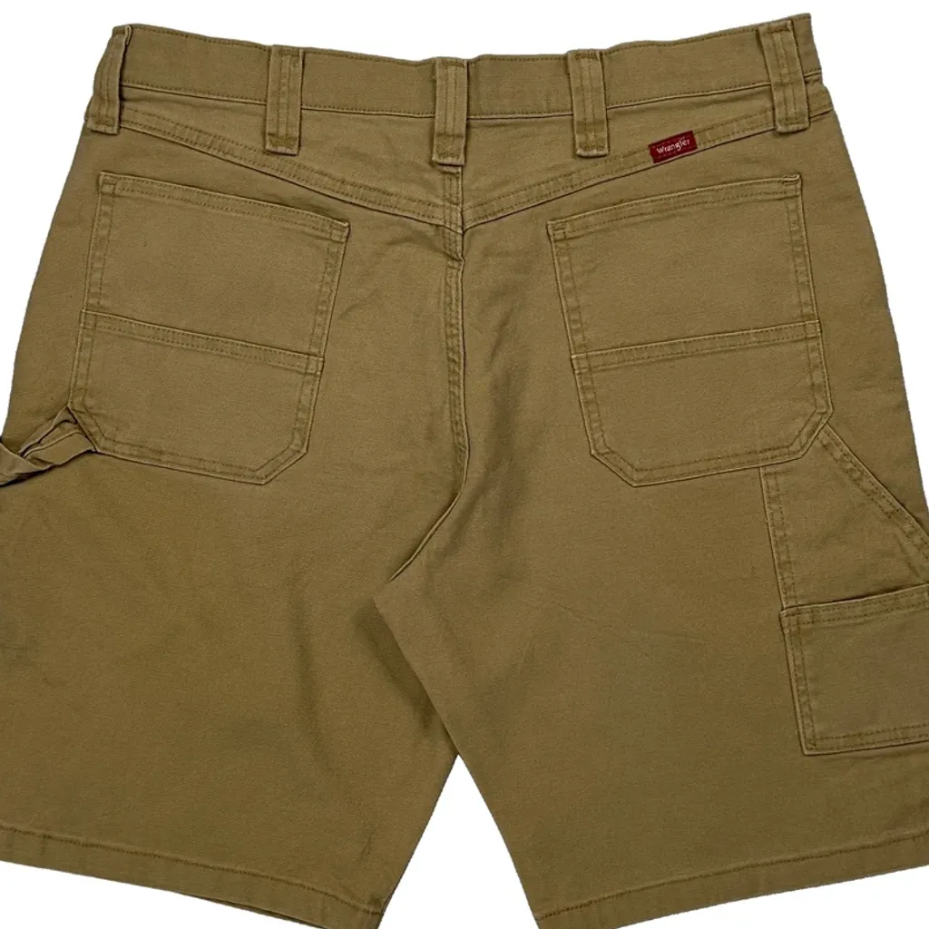 Wrangler Carpenter Shorts - 33W 9L Khaki Cotton - Image 7