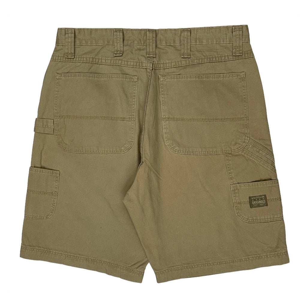 Wrangler Carpenter Shorts - 34W 10L Khaki Cotton