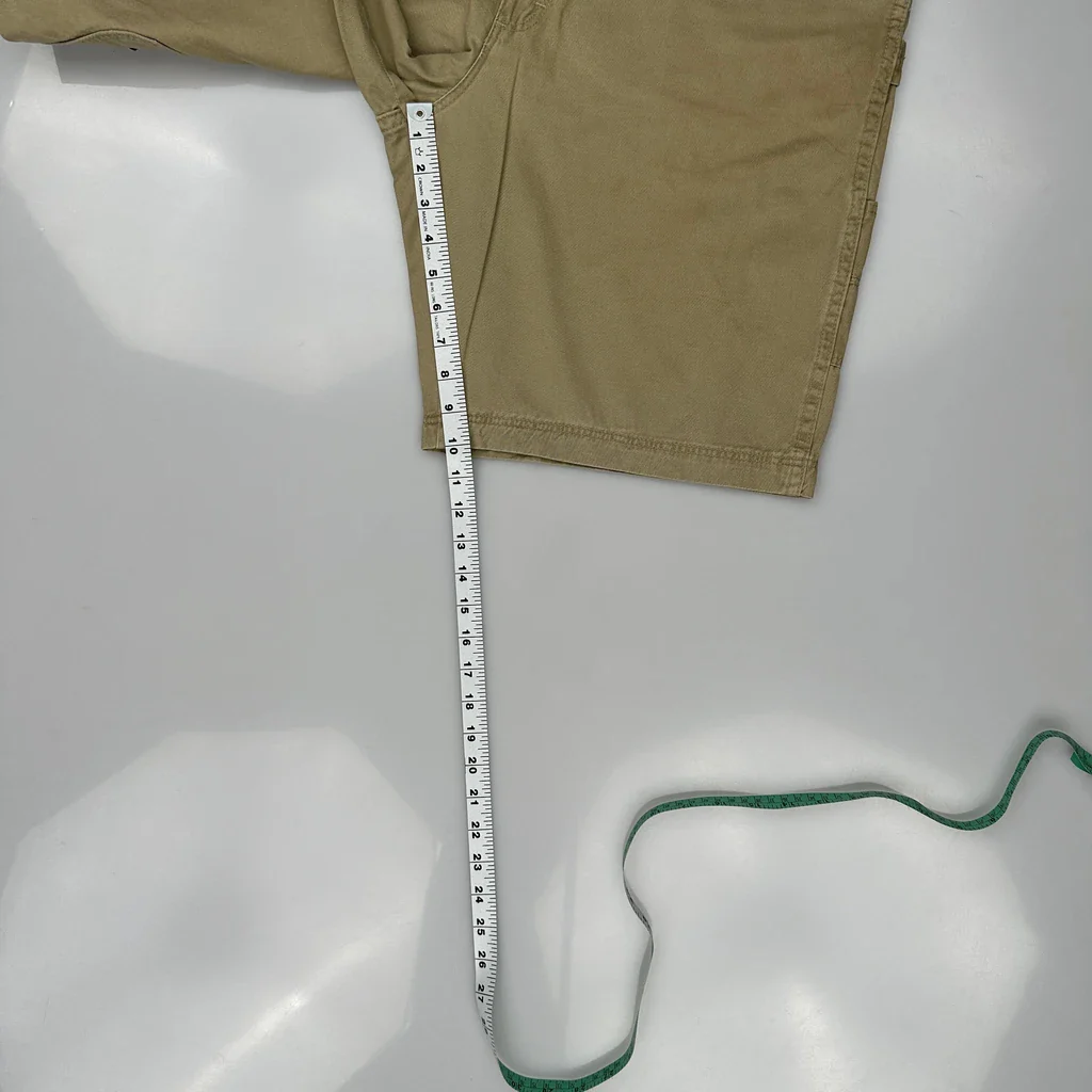 Wrangler Carpenter Shorts - 34W 10L Khaki Cotton - Image 5