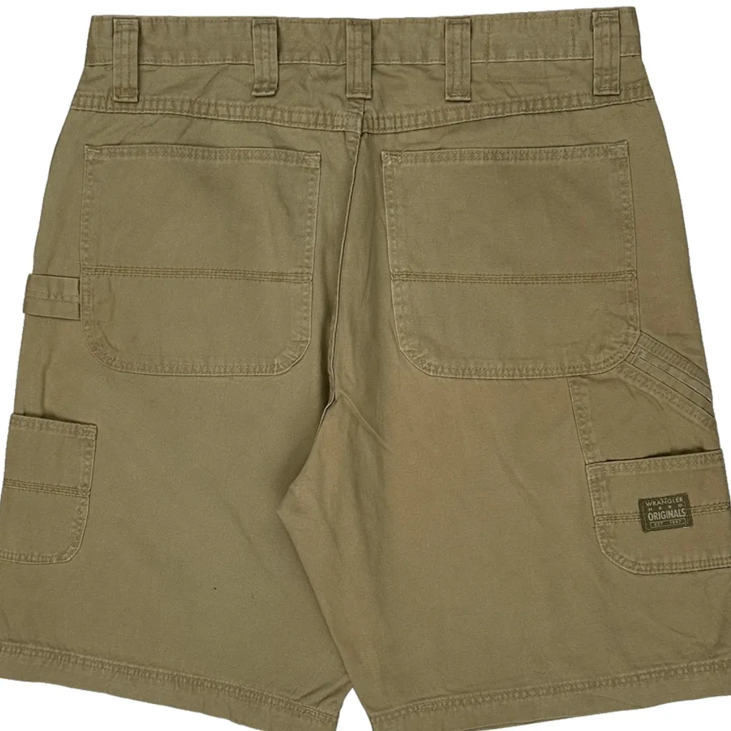 Wrangler Carpenter Shorts - 34W 10L Khaki Cotton - Image 8