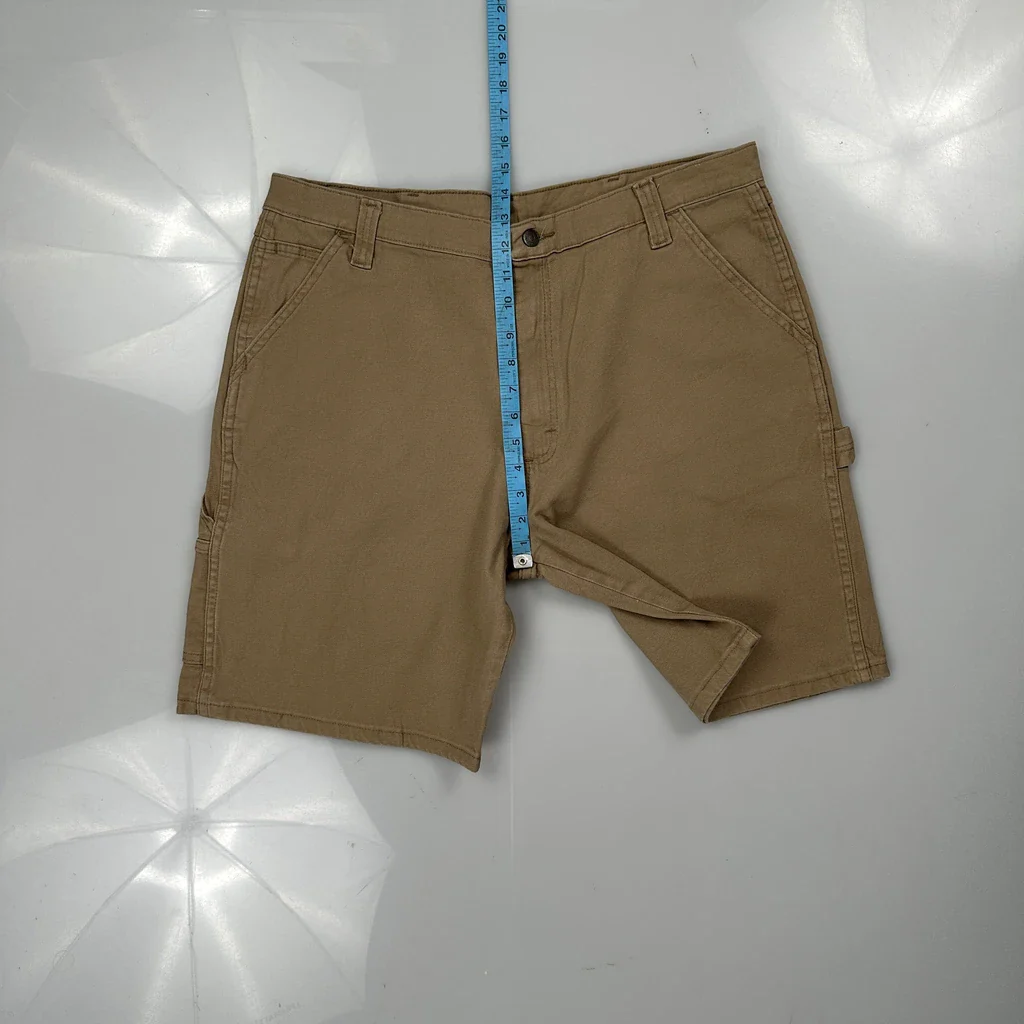 Wrangler Carpenter Shorts - 36W 10L Khaki Cotton - Image 4