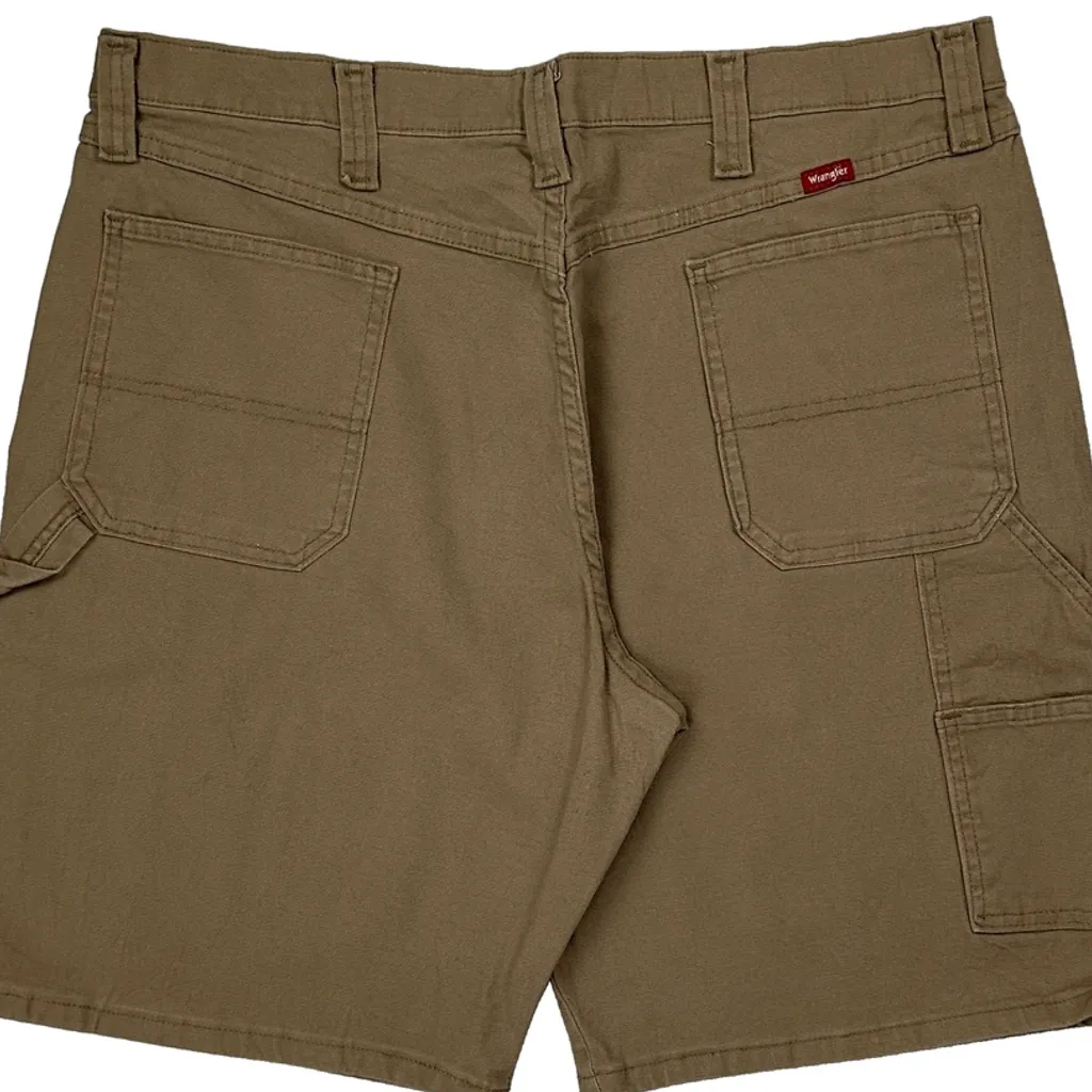 Wrangler Carpenter Shorts - 36W 10L Khaki Cotton - Image 7