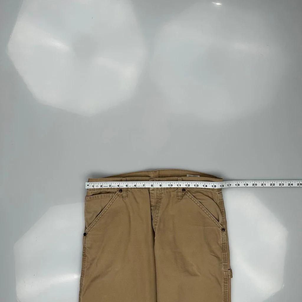 Wrangler Carpenter Trousers - 32W 31L Beige Cotton - Image 3