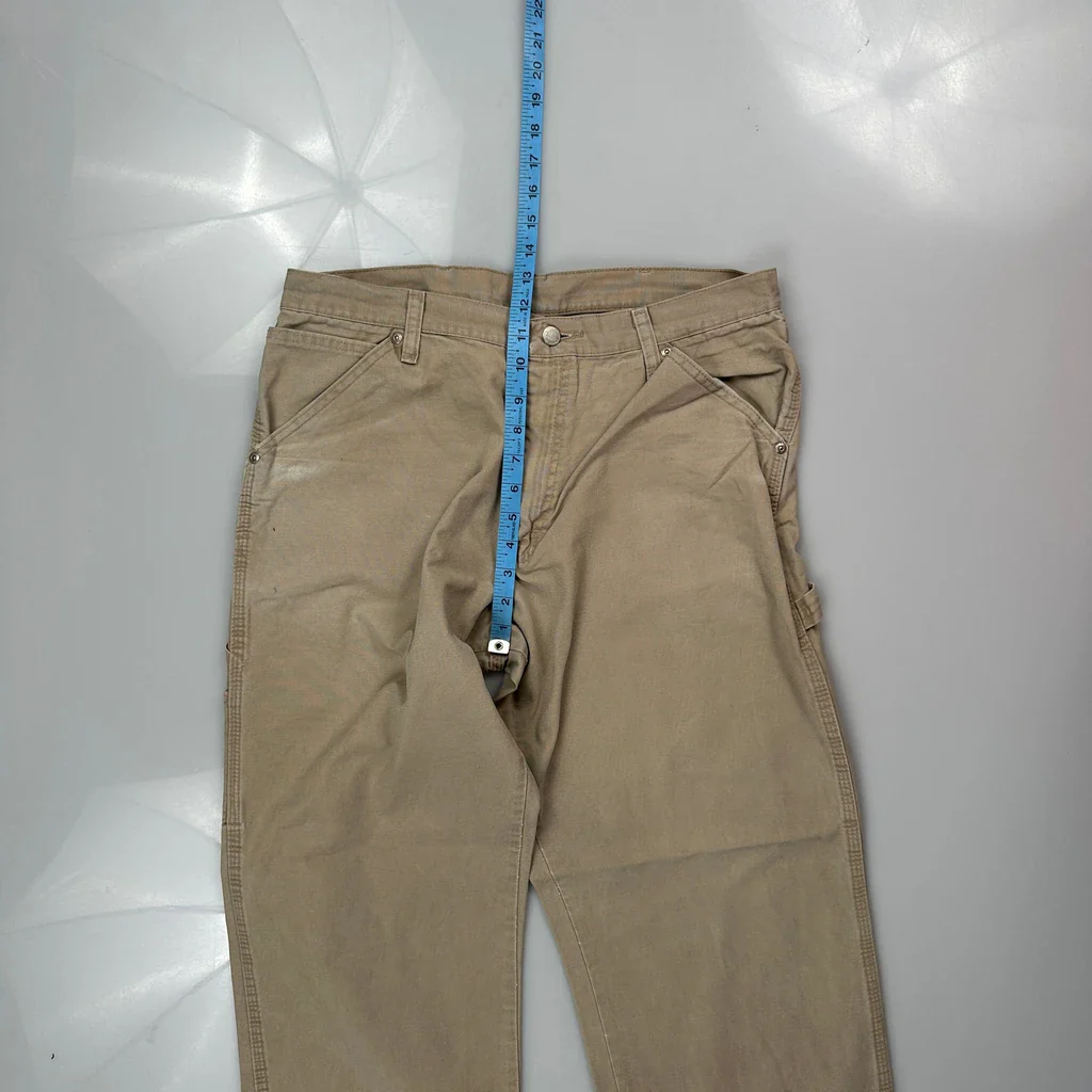 Wrangler Carpenter Trousers - 33W 30L Beige Cotton - Image 4