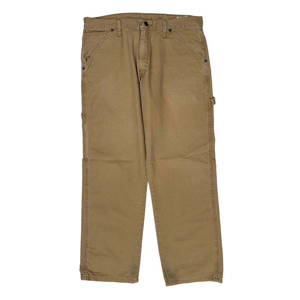 Wrangler Carpenter Trousers - 34W 30L Beige Cotton - Image 2