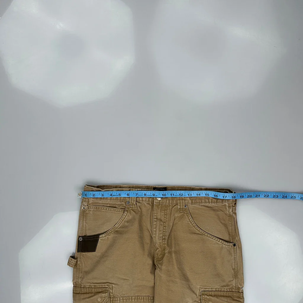 Wrangler Carpenter Trousers - 36W 29L Beige Cotton - Image 3