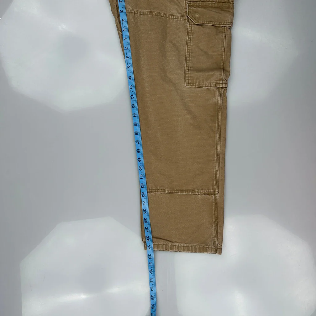 Wrangler Carpenter Trousers - 36W 29L Beige Cotton - Image 6