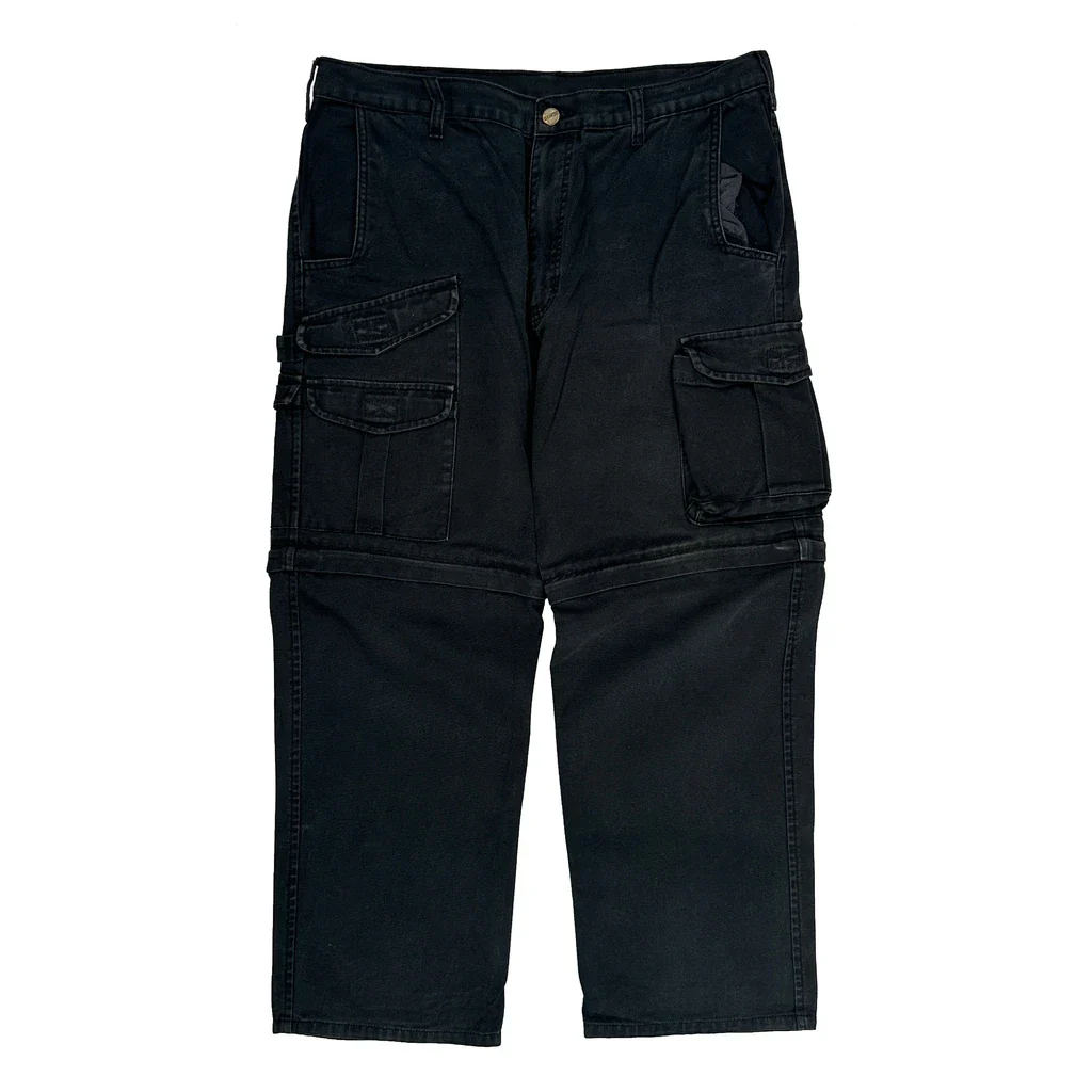 Wrangler Carpenter Trousers - 34W 28L Black Cotton - Image 2