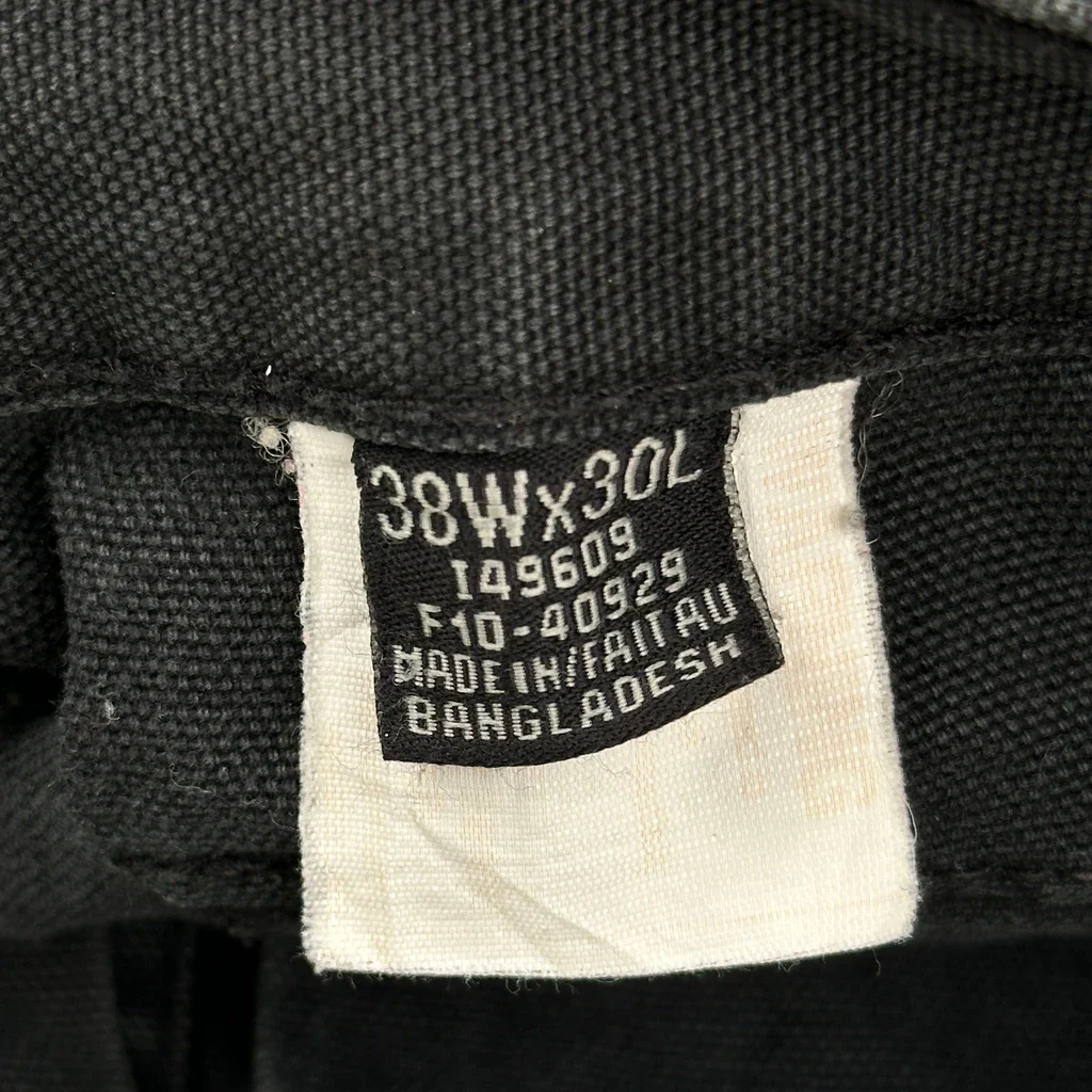 Wrangler Carpenter Trousers - 34W 28L Black Cotton - Image 6