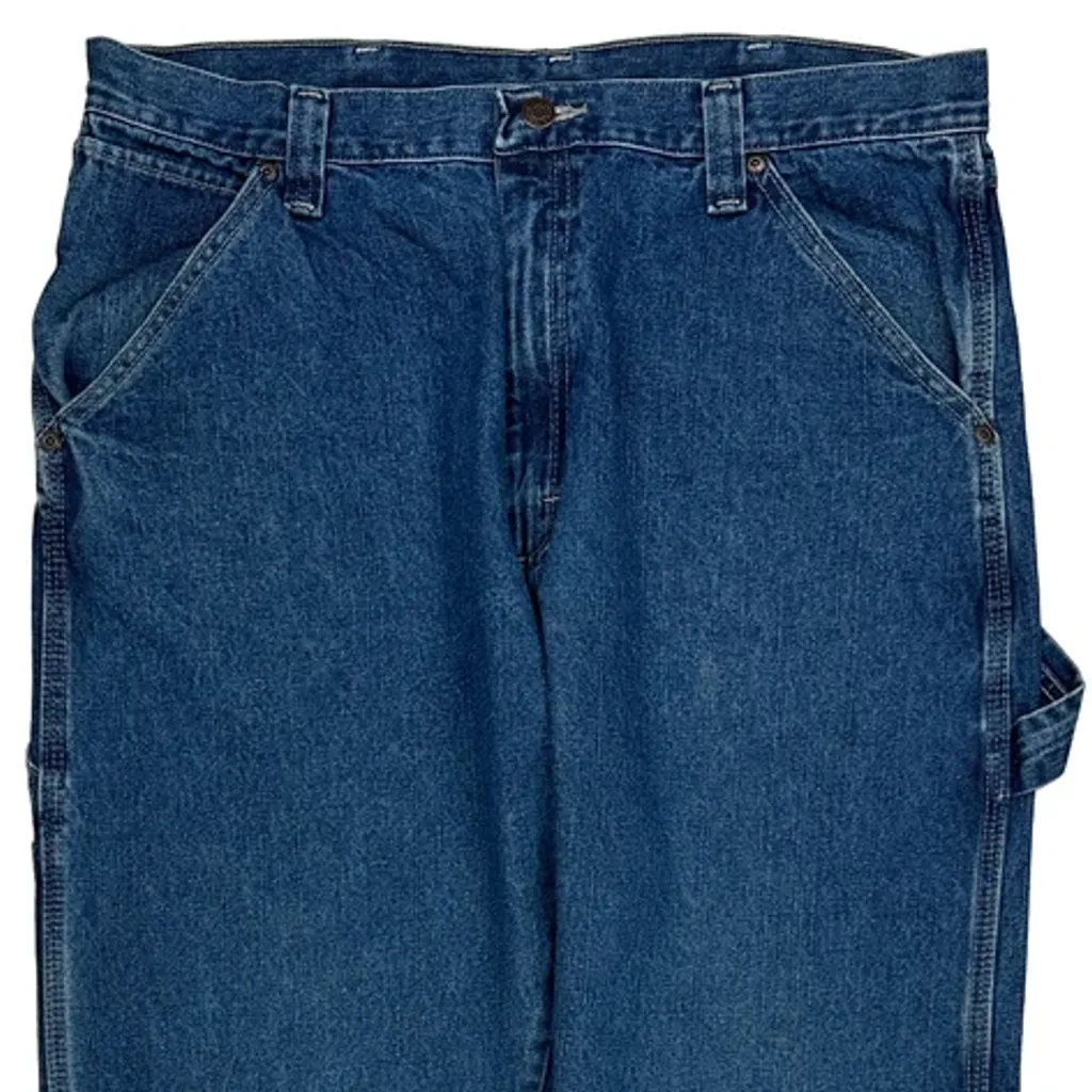 Wrangler Carpenter Trousers - 35W 32L Blue Cotton Blend - Image 10