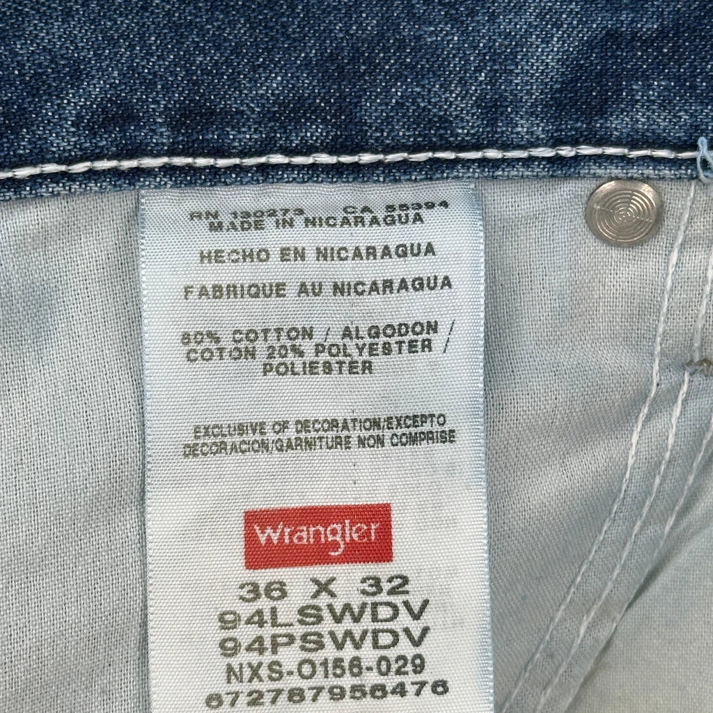Wrangler Carpenter Trousers - 35W 32L Blue Cotton Blend - Image 6