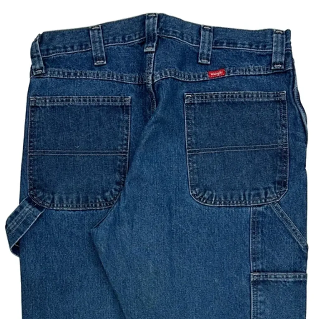 Wrangler Carpenter Trousers - 35W 32L Blue Cotton Blend - Image 7