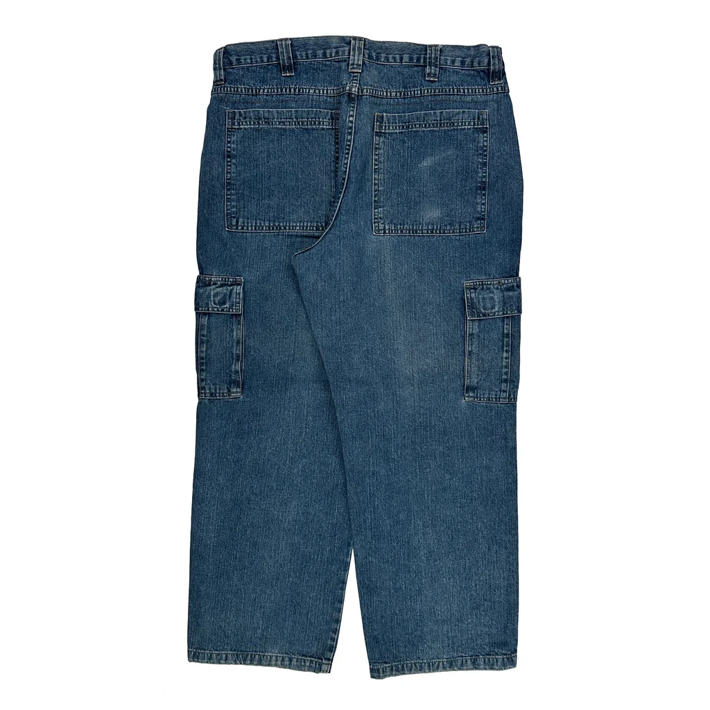 Wrangler Carpenter Trousers - 36W 30L Blue Cotton