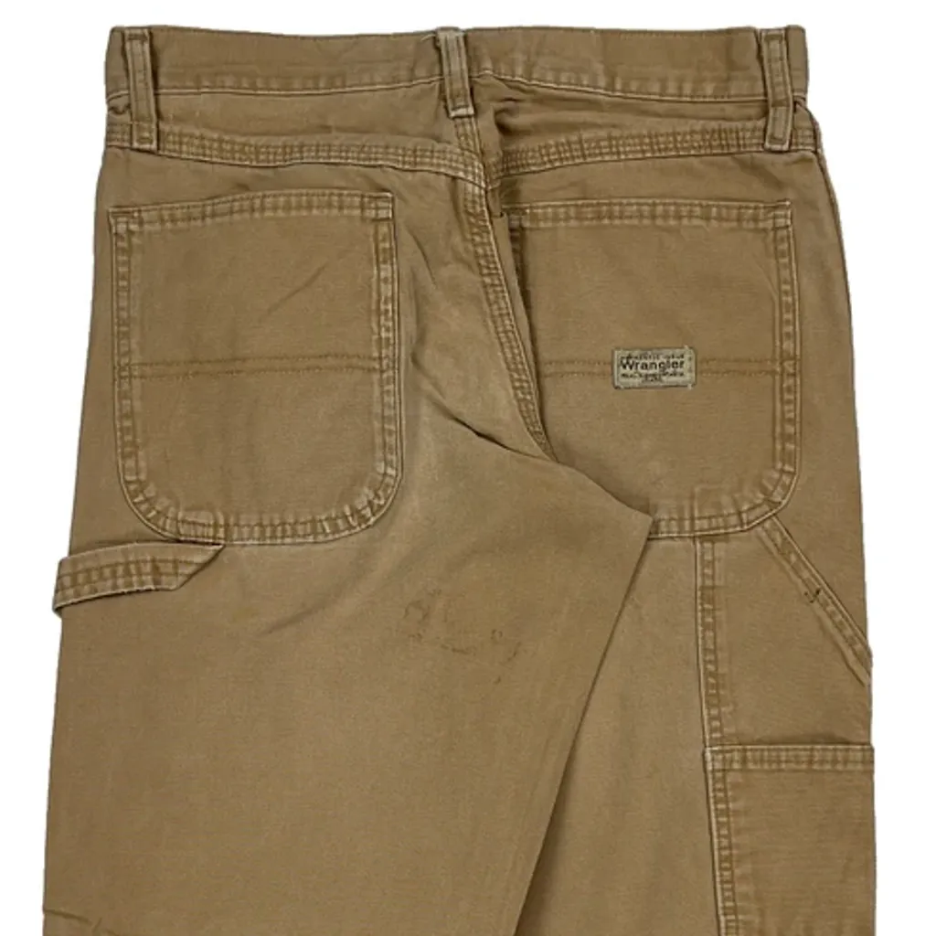 Wrangler Carpenter Trousers - 29W 30L Brown Cotton - Image 8